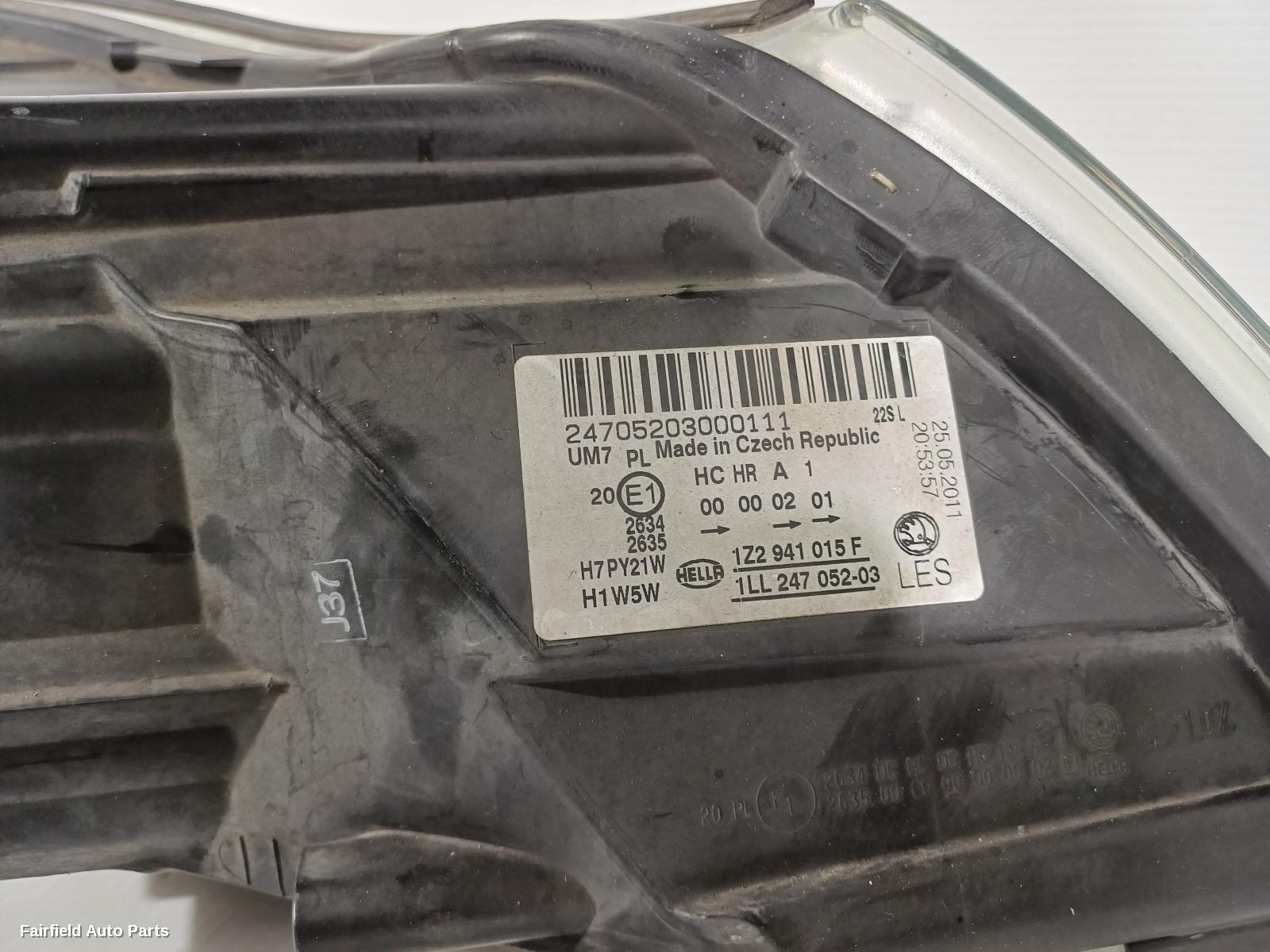 2008-2013 Skoda Octavia Left Headlamp
