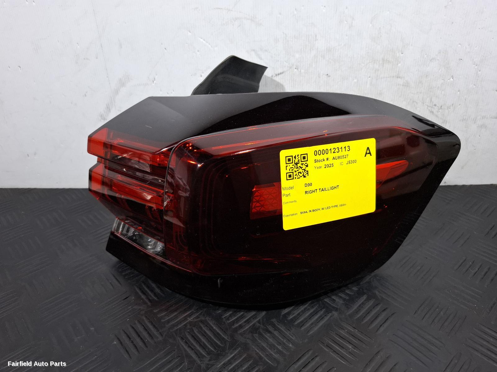 2024-2025 Ldv D90 Right Taillight