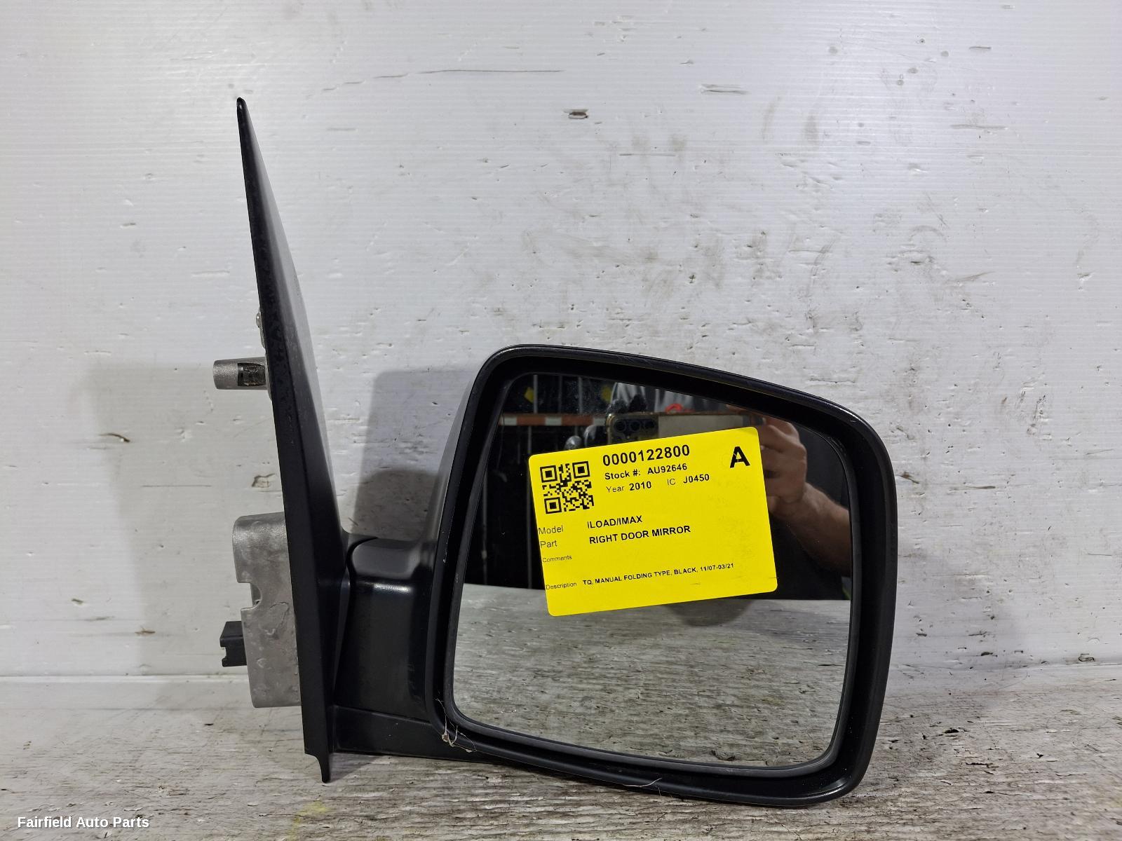 2007-2021 Hyundai Iload/imax Right Door Mirror