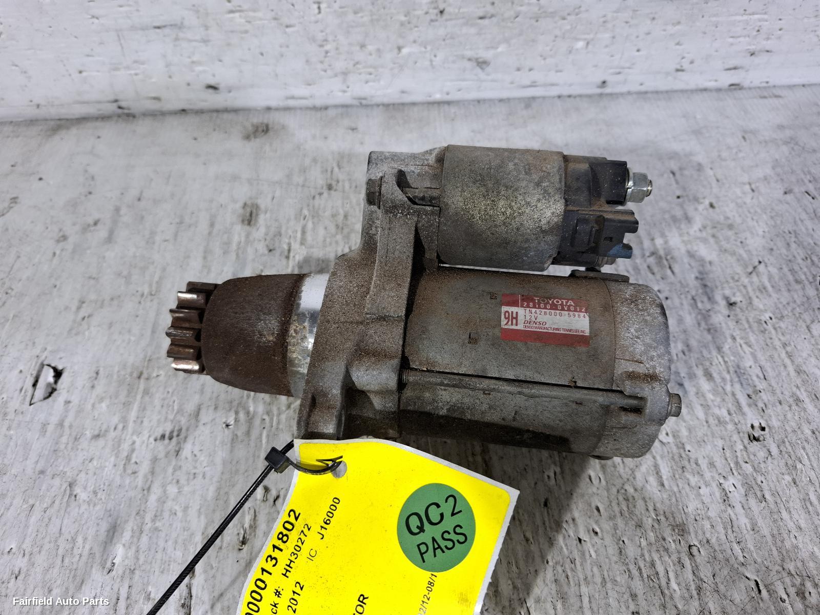 2012-2017 Toyota Aurion Starter