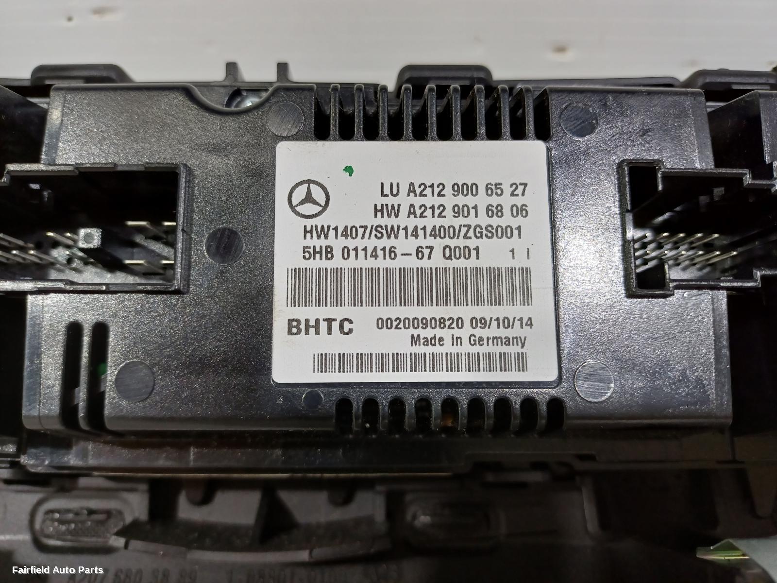 2009-2016 Mercedes E Class Heater Ac Controls