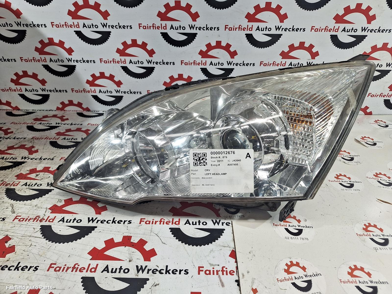 2011 Honda Crv Left Headlamp