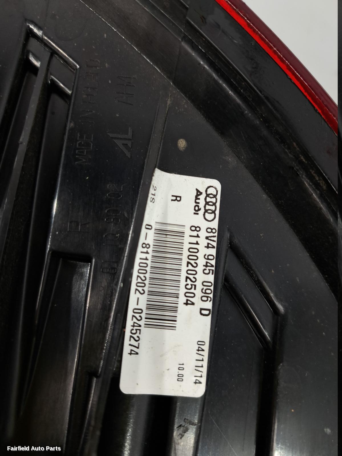 2013-2016 Audi A3 Right Taillight