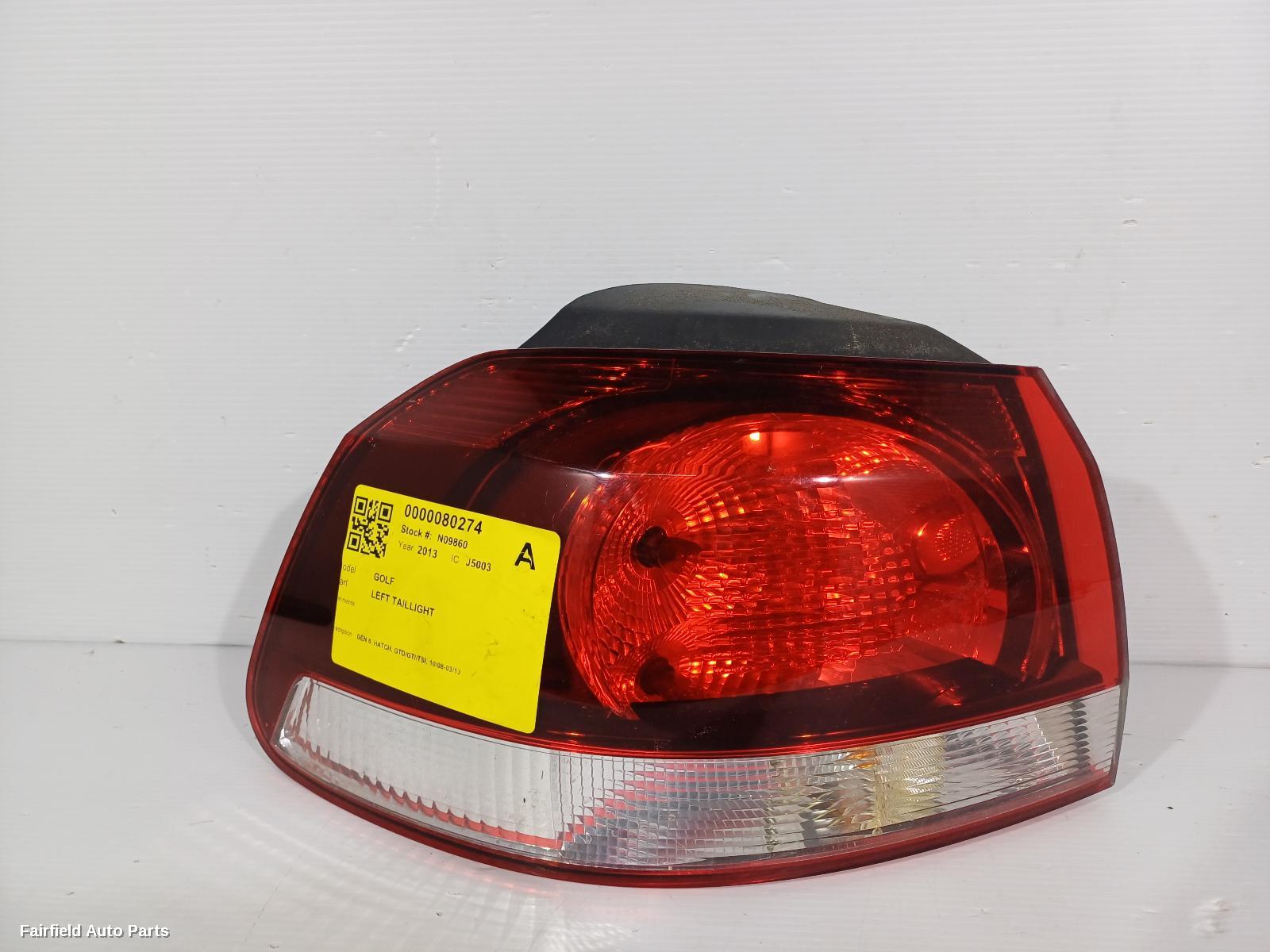 2008-2013 Volkswagen Golf Left Taillight