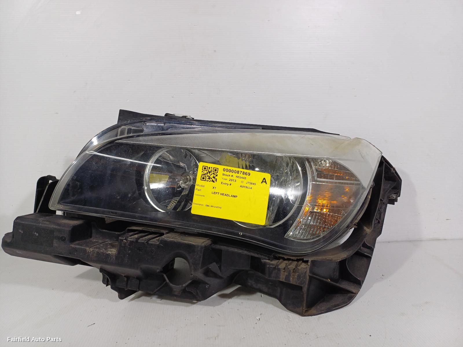 2012-2015 Bmw X1 Left Headlamp