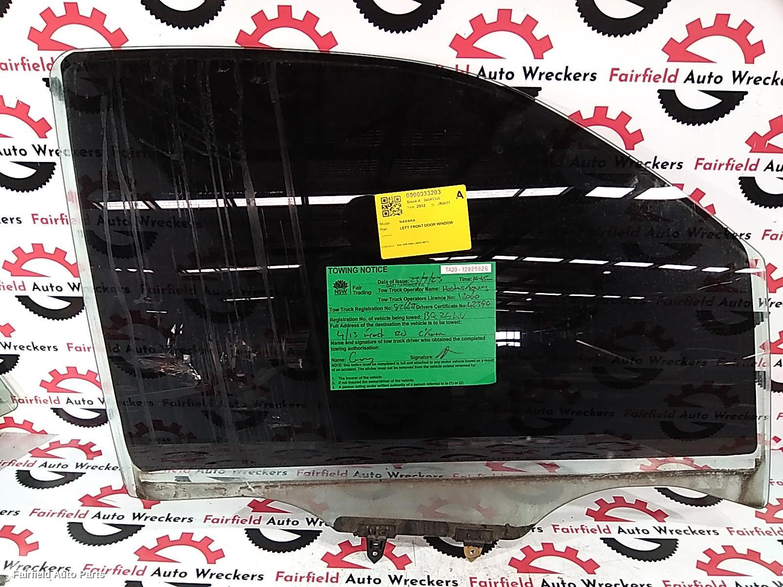 2005-2015 Nissan Navara Left Front Door Window