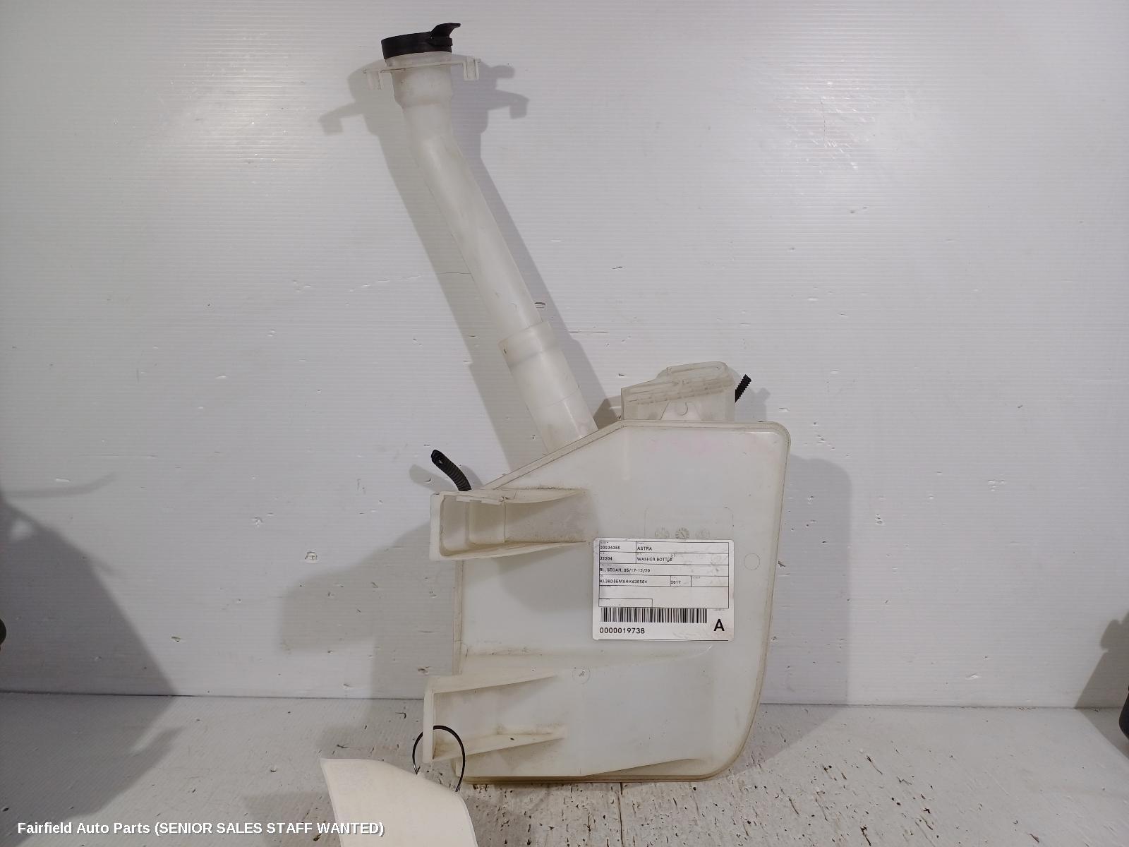 2017 Holden Astra Washer Bottle