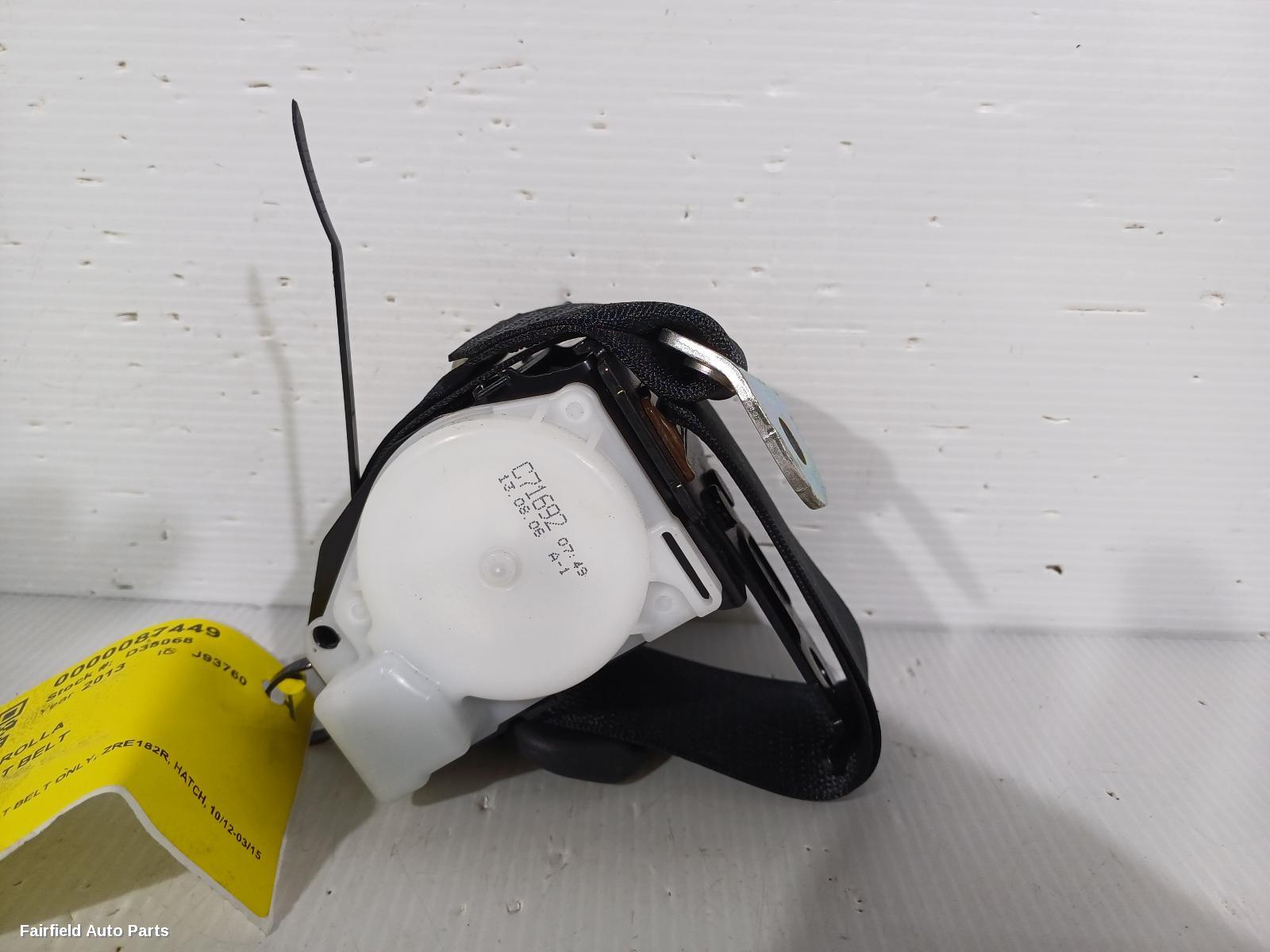 2012-2015 Toyota Corolla Seatbelt Stalk