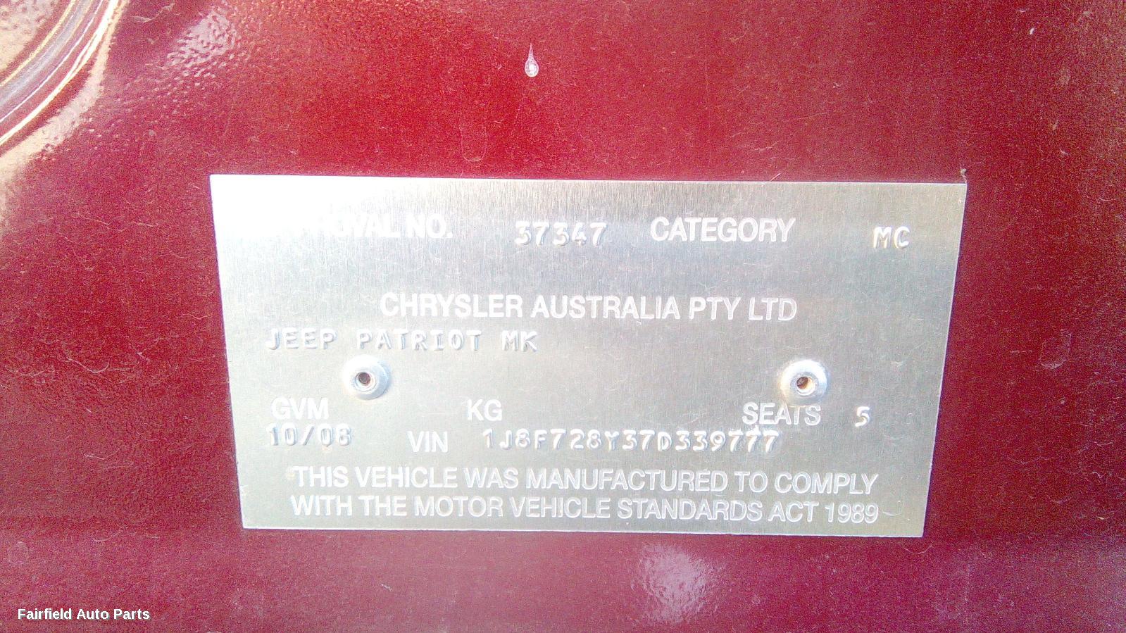 2008 Jeep Patriot Front Bumper