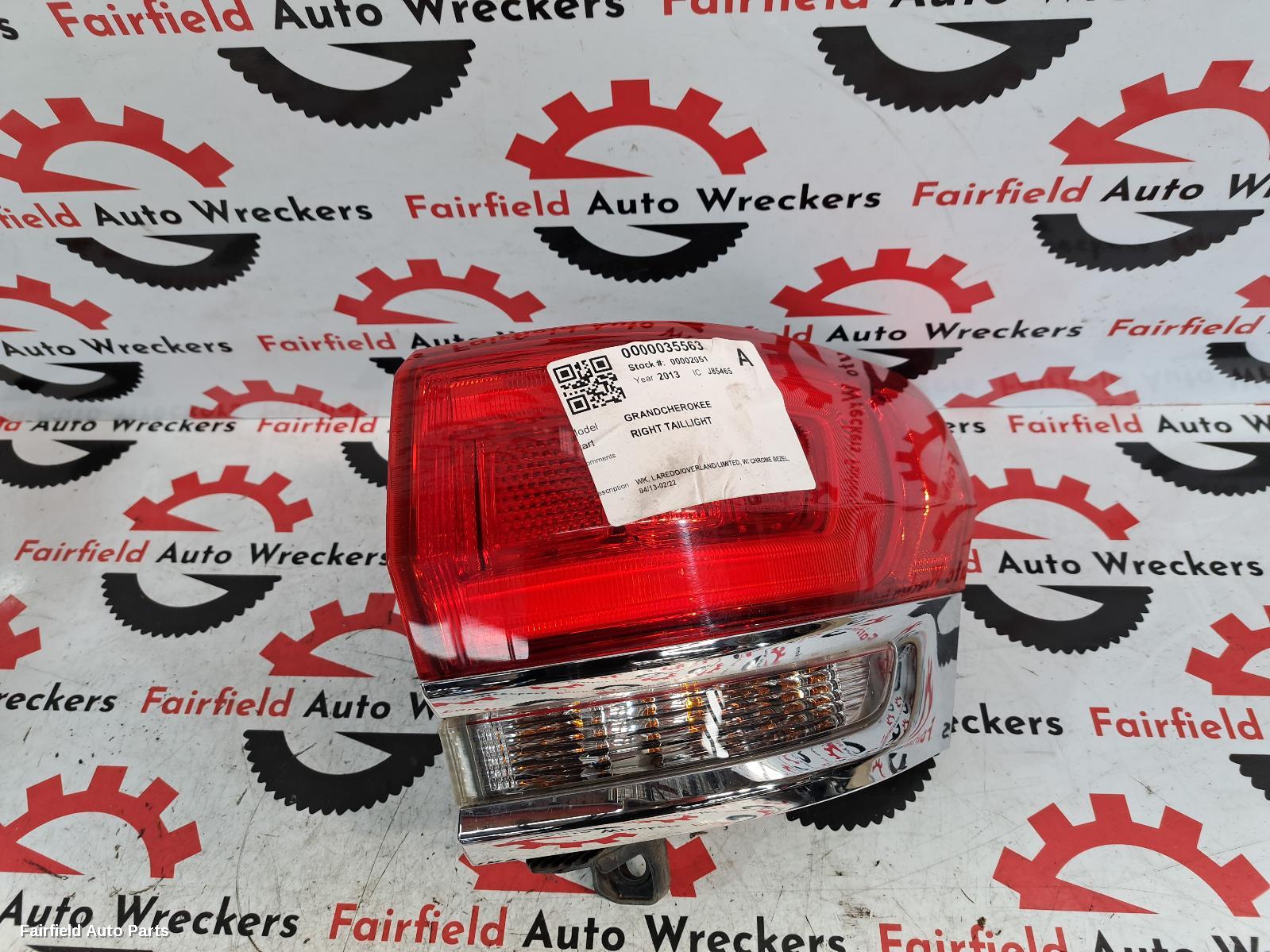 2013 Jeep Grandcherokee Right Taillight