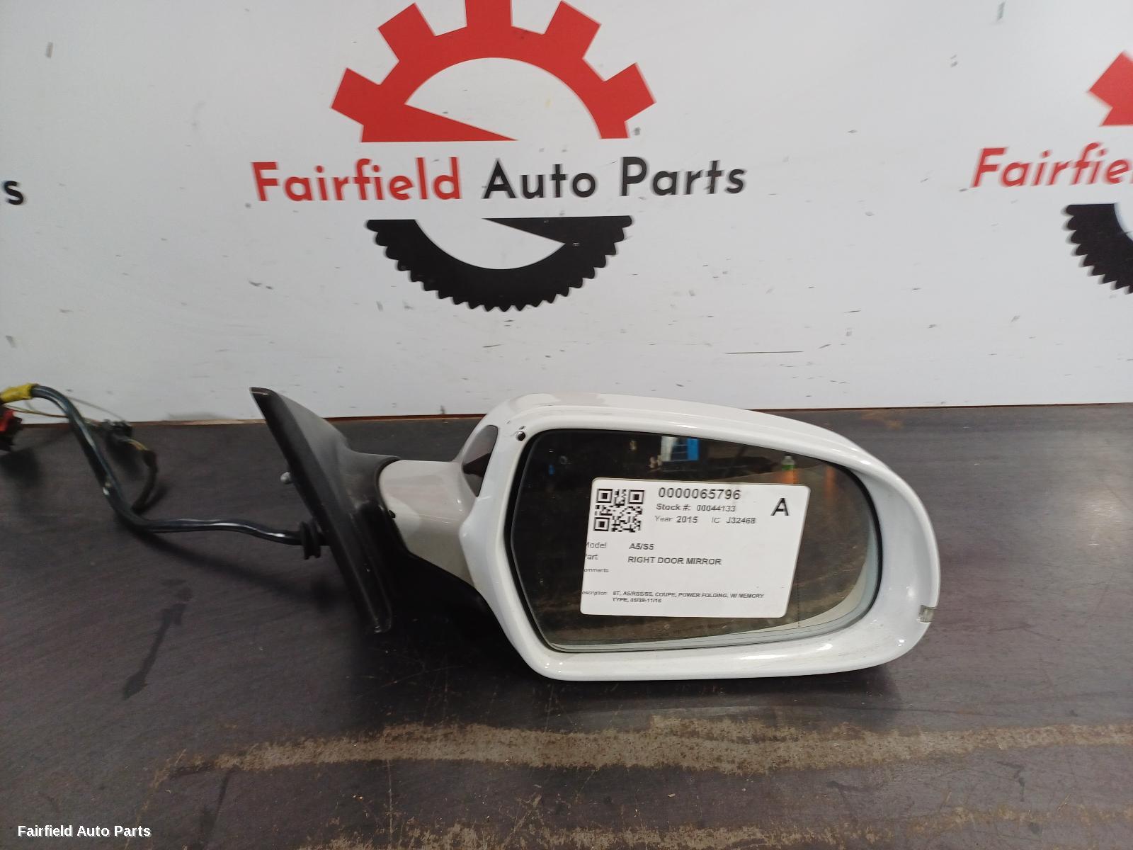 2009-2016 Audi A5 Right Door Mirror