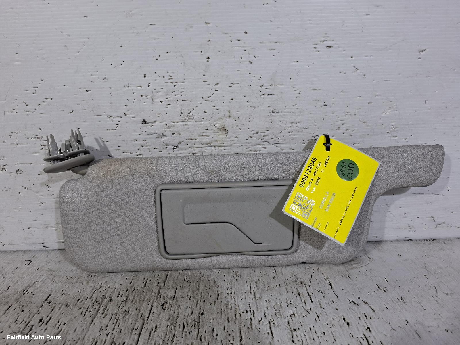 2001-2007 Toyota Corolla Sunvisor