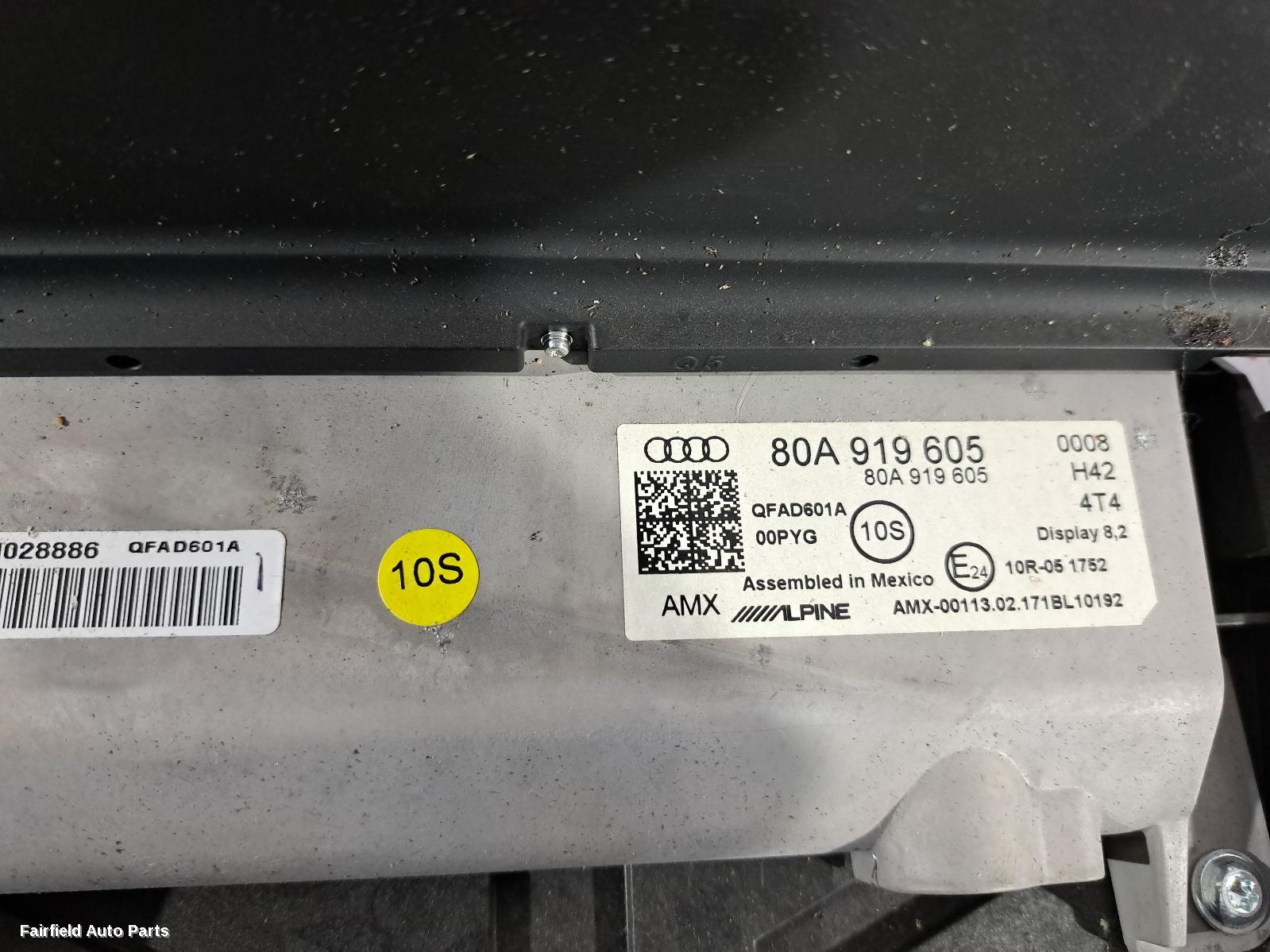 2017-2020 Audi Q5 Radio Cd Dvd Sat Tv