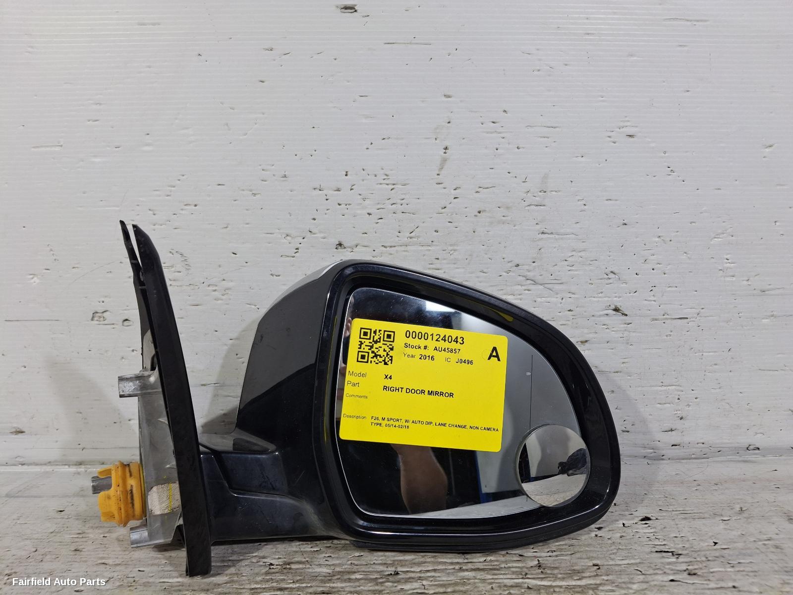 2014-2018 Bmw X4 Right Door Mirror