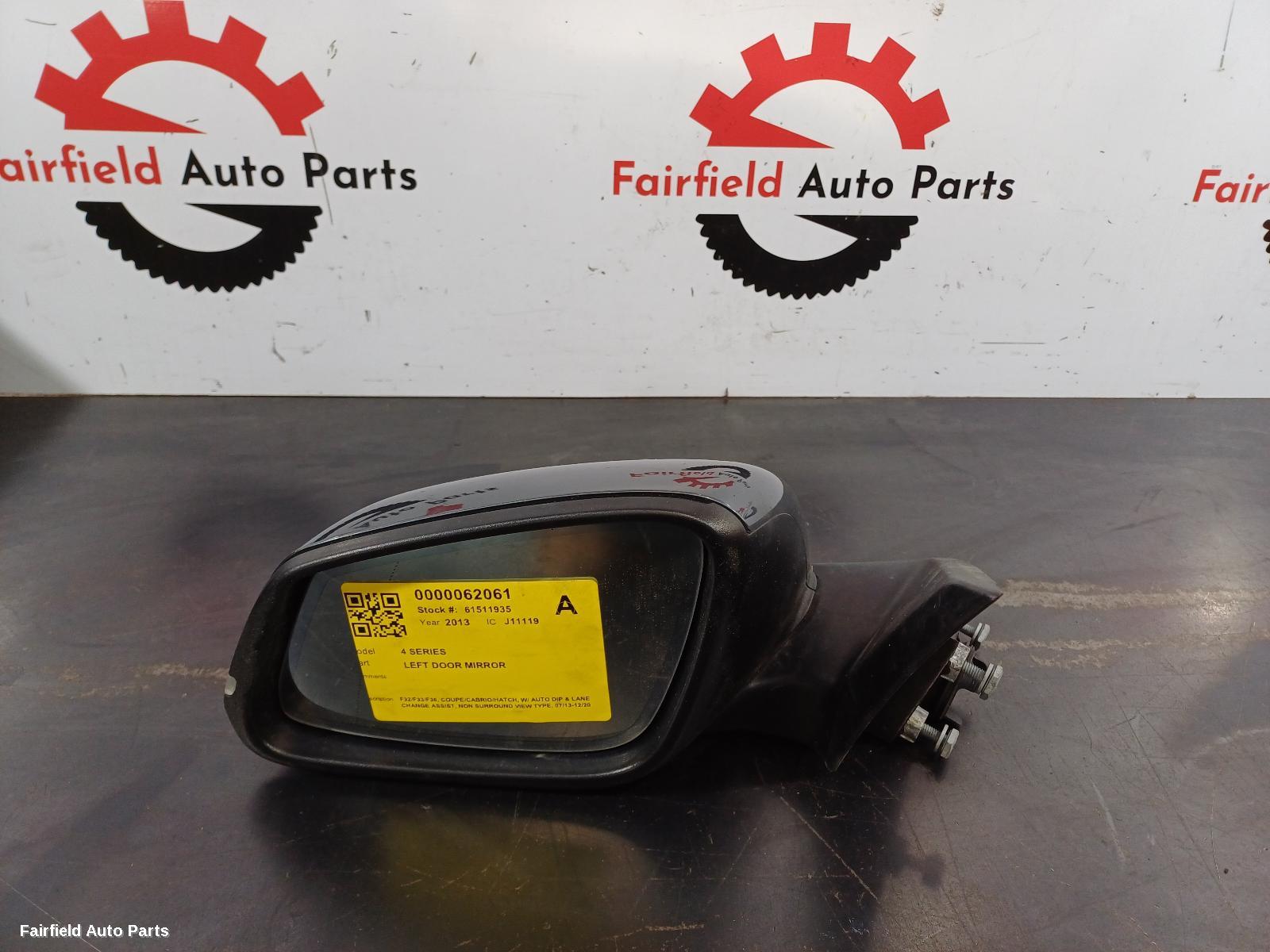 2013-2020 Bmw 4 Series Left Door Mirror