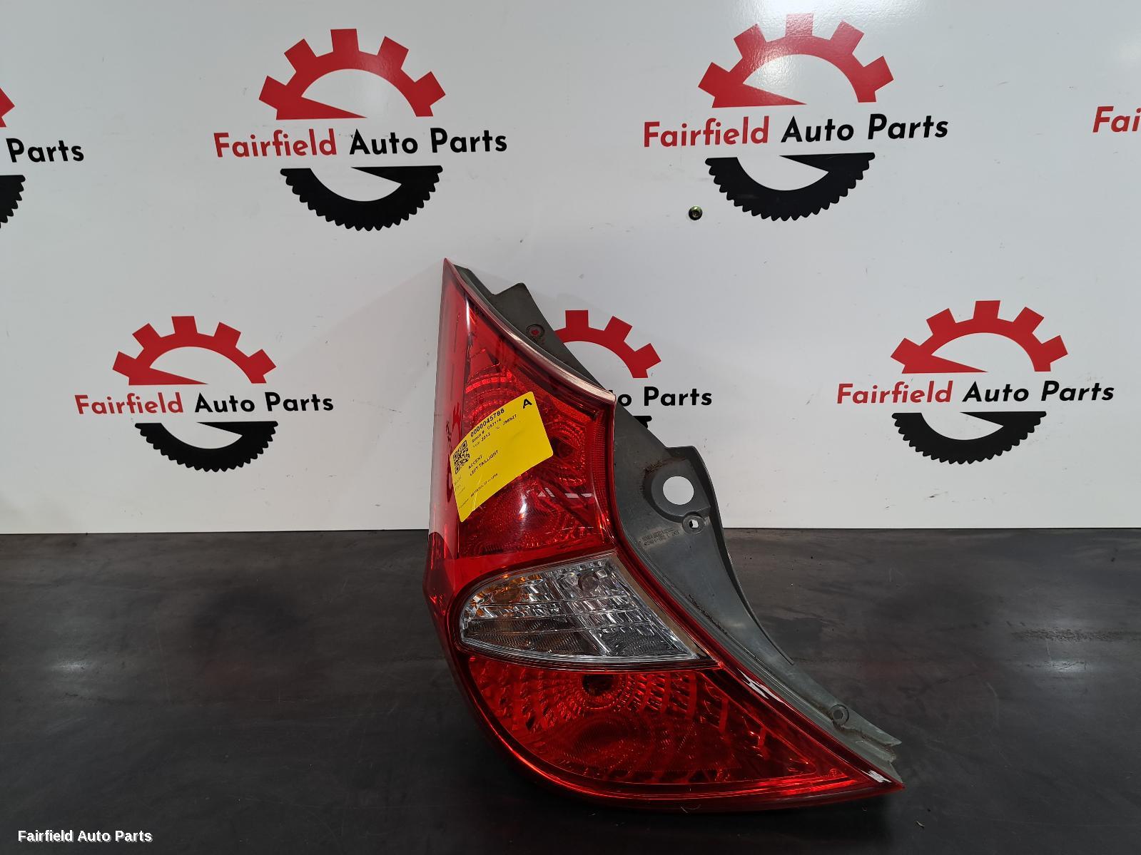 2012 Hyundai Accent Left Taillight