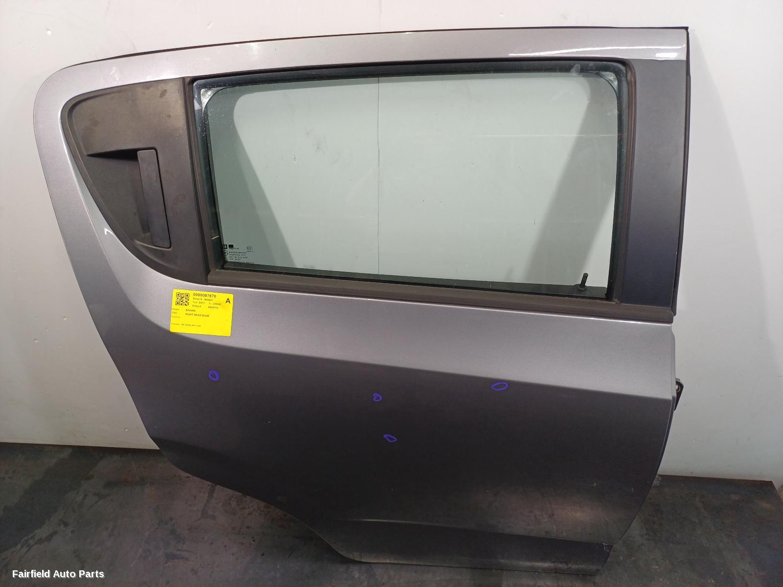 2011-2018 Holden Barina Right Rear Door Sliding