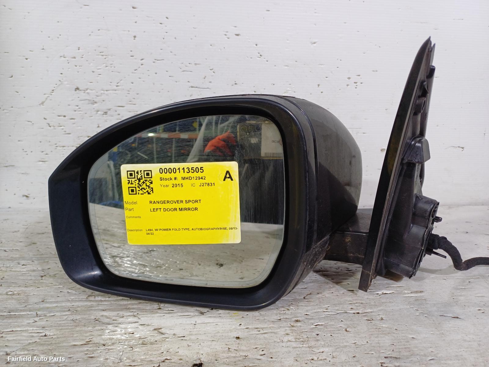 2013-2022 Land Rover Rangerover Sport Left Door Mirror