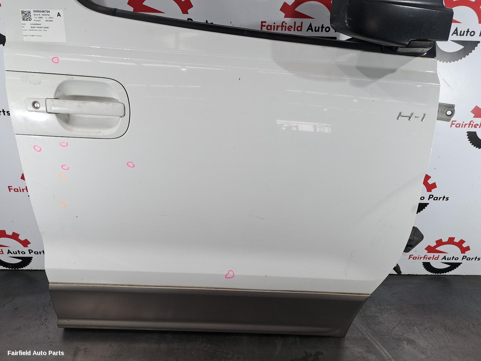 2007-2021 Hyundai Iload/imax Right Front Door