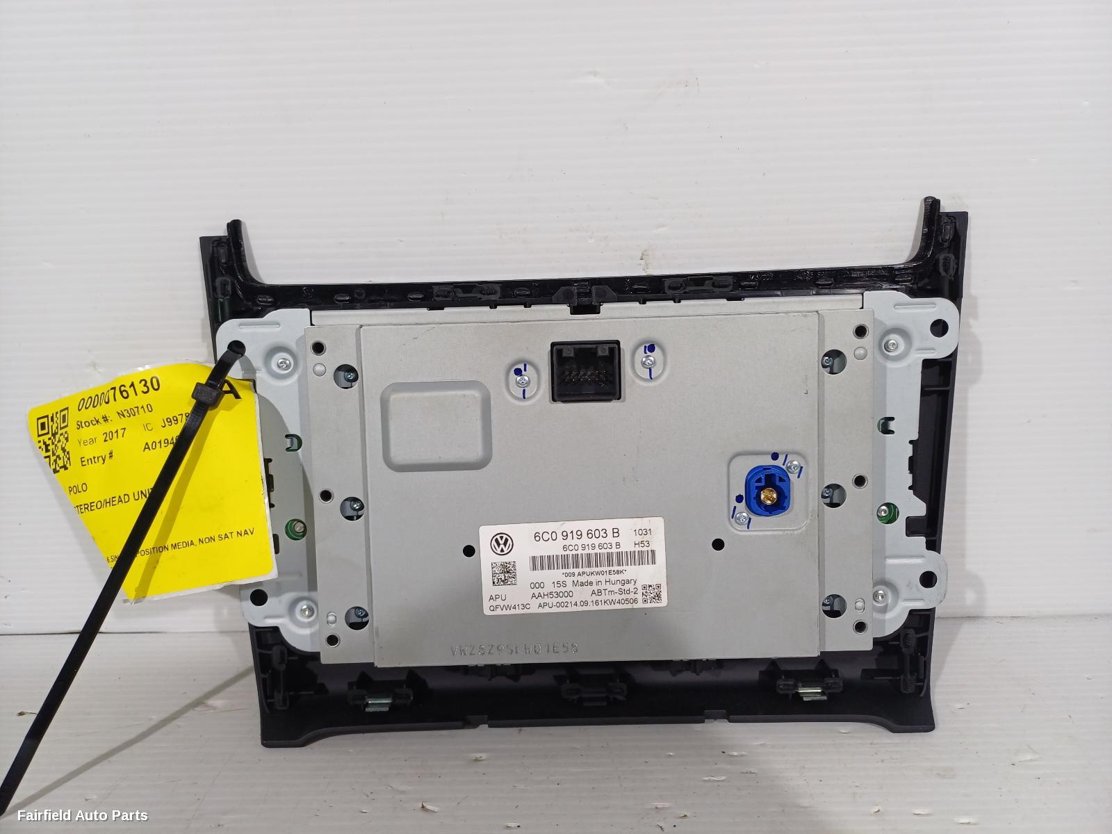 2010-2017 Volkswagen Polo Radio Cd Dvd Sat Tv