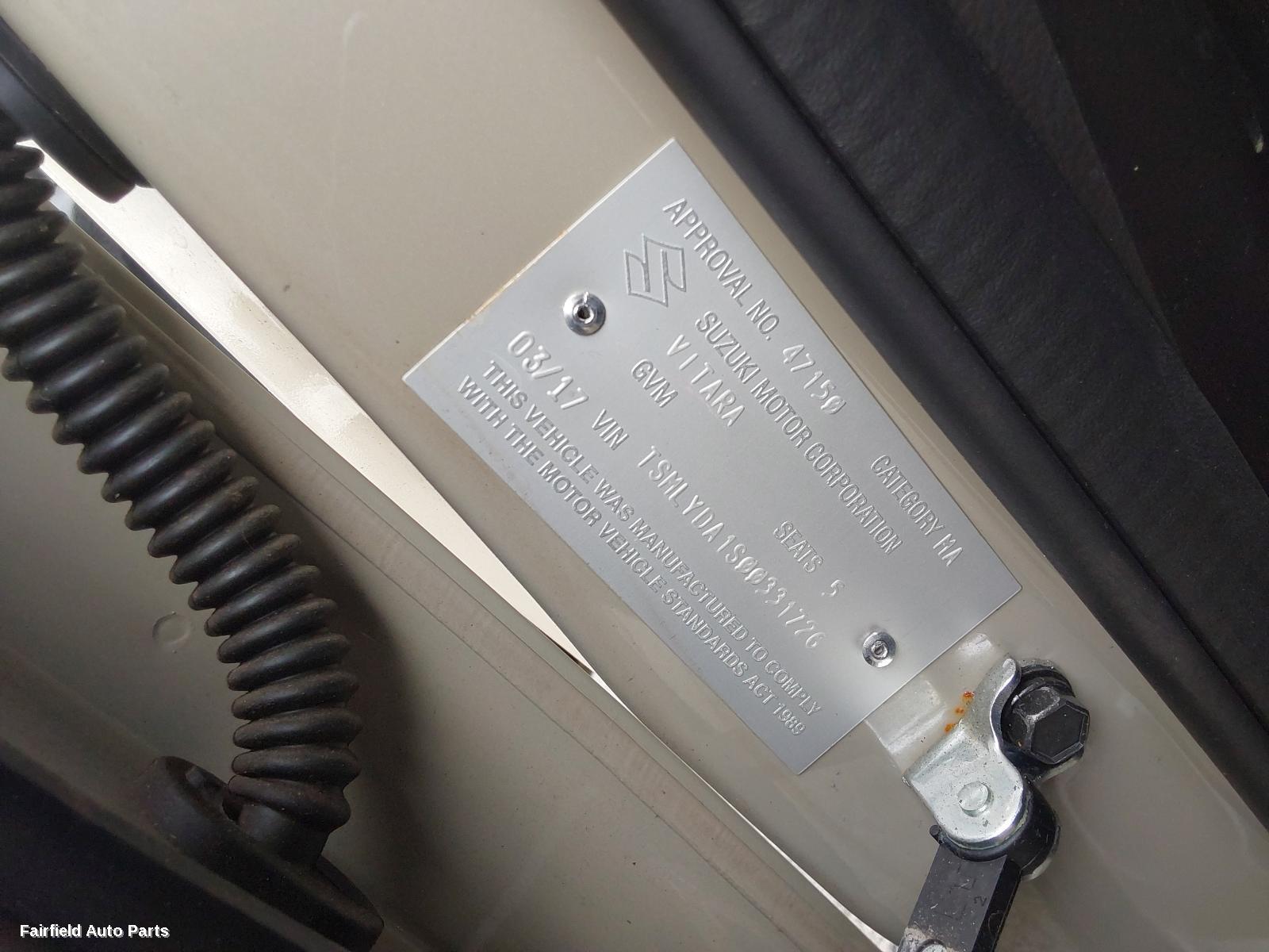 2017 Suzuki Vitara Left Rear Strut