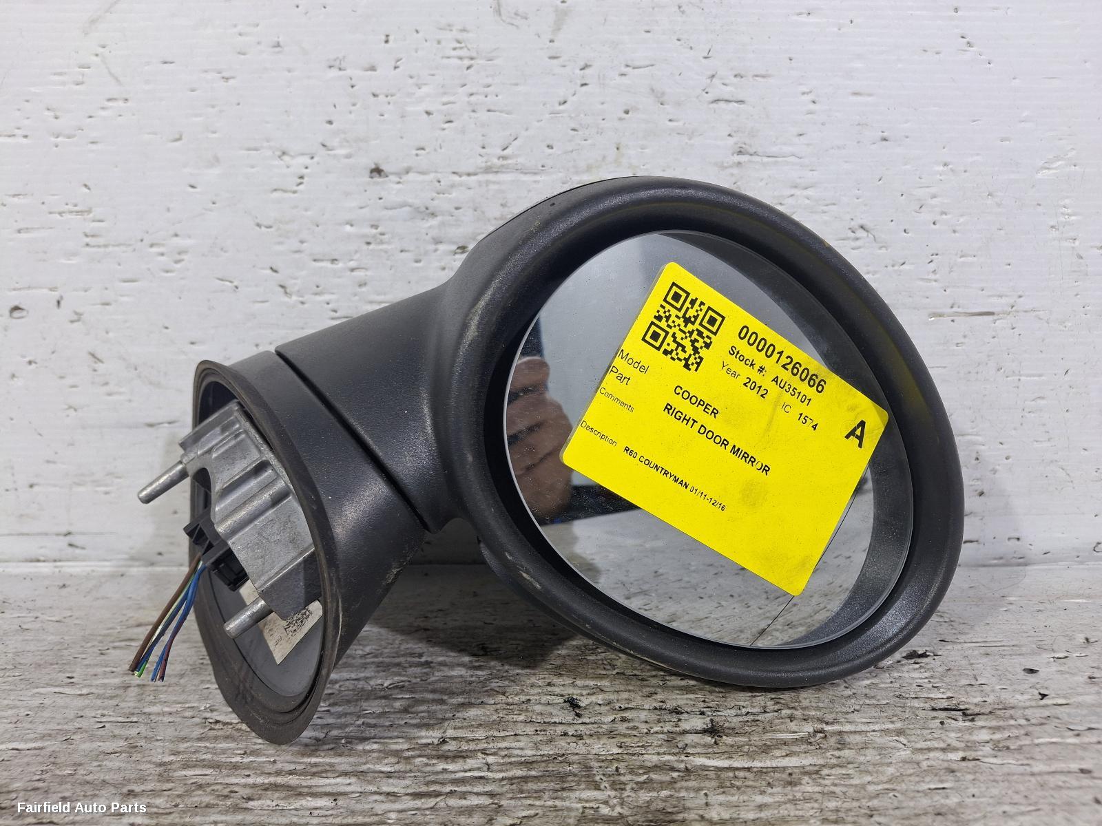 2011-2016 Mini Cooper Right Door Mirror