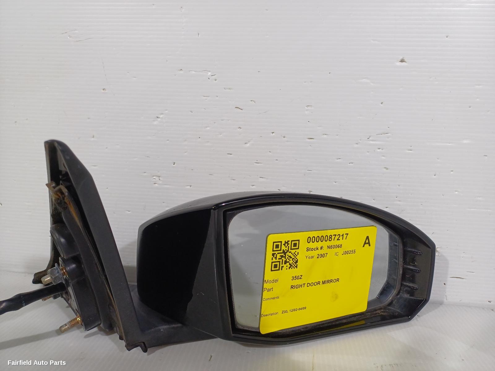 2002-2009 Nissan 350z Right Door Mirror