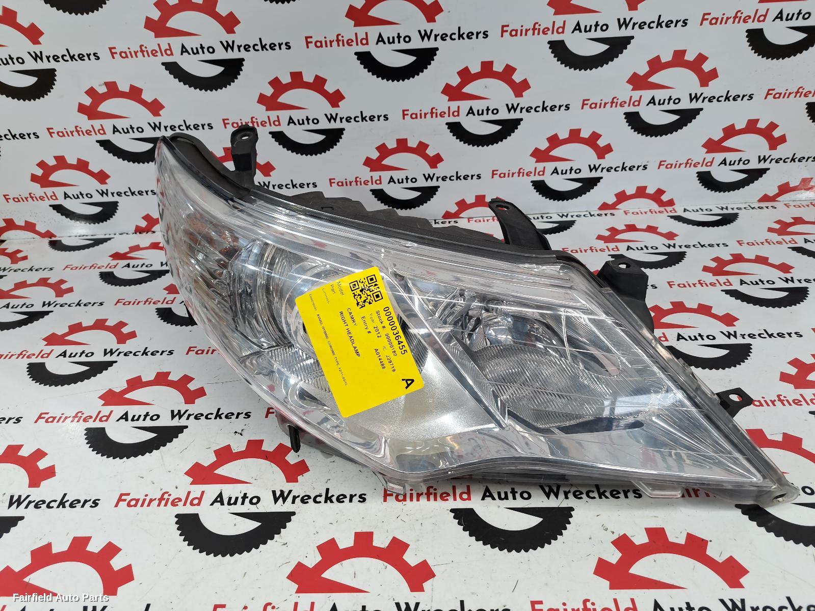 2011-2015 Toyota Camry Right Headlamp