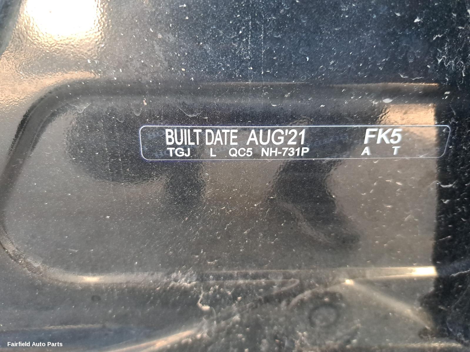 2021 Honda Civic Left Front Window Reg Motor