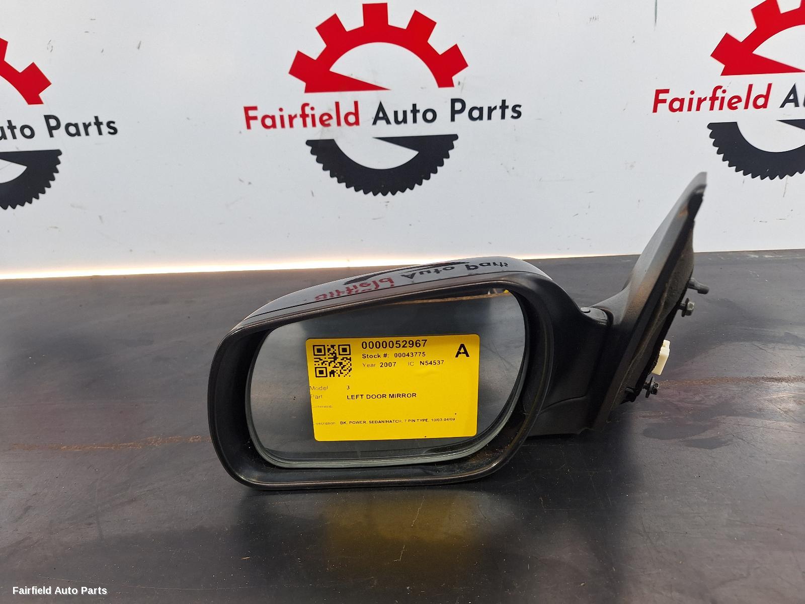 2003-2009 Mazda 3 Left Door Mirror