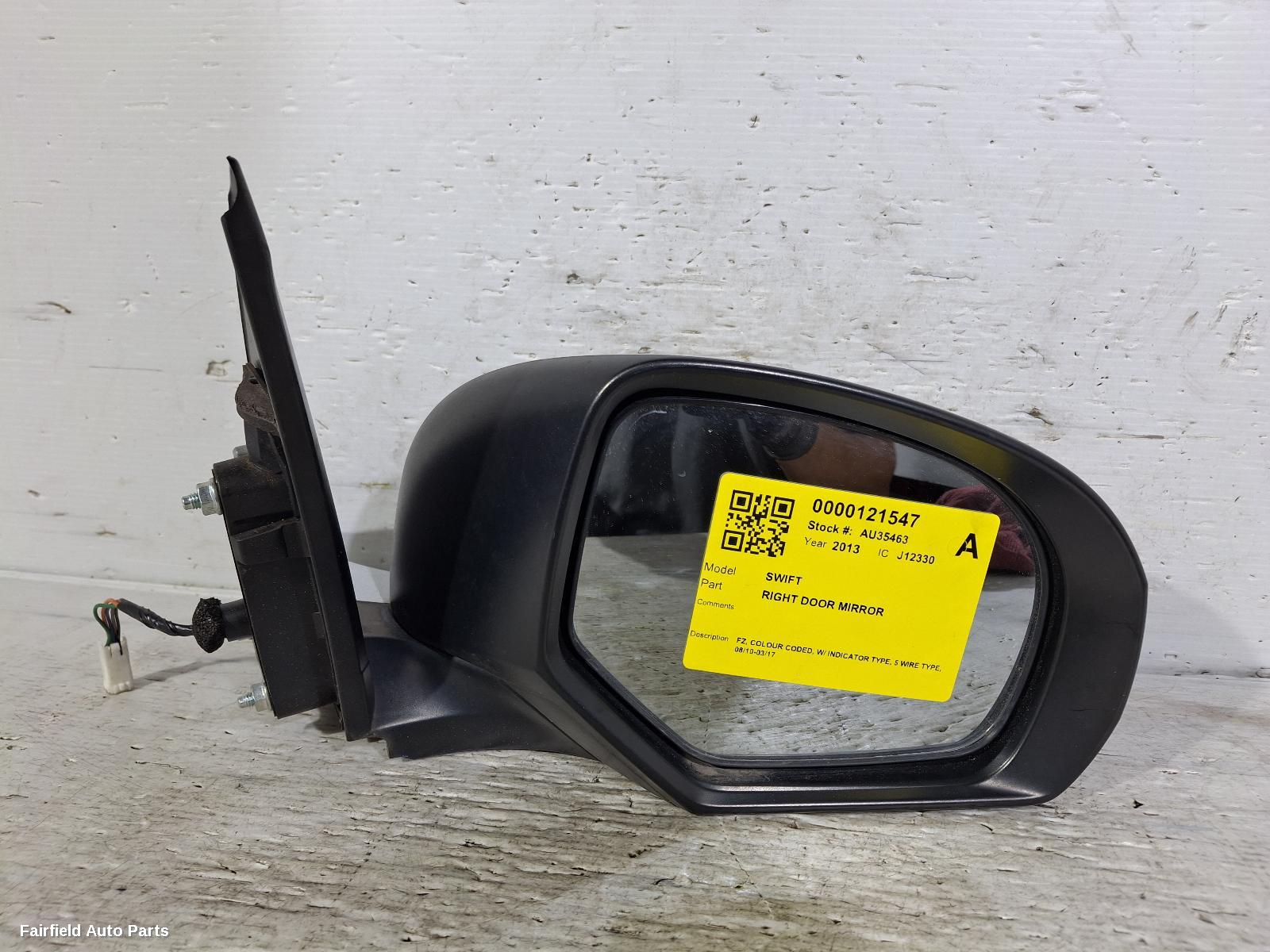 2010-2017 Suzuki Swift Right Door Mirror