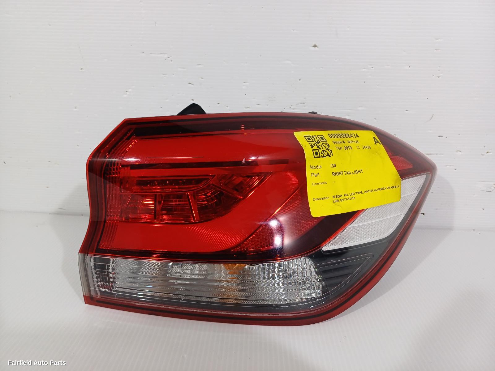 2017-2023 Hyundai I30 Right Taillight