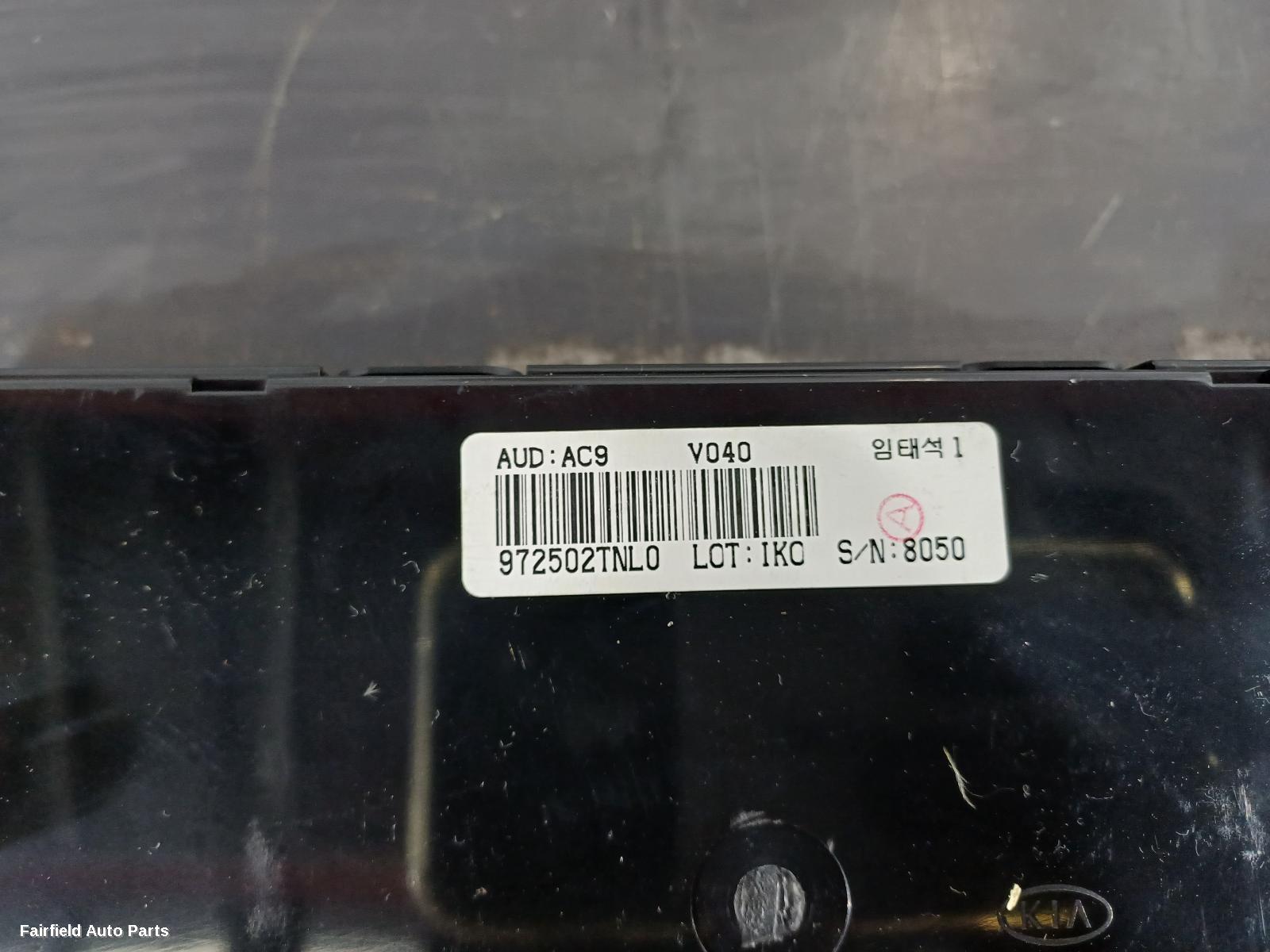 2011-2015 Kia Optima Heater Ac Controls