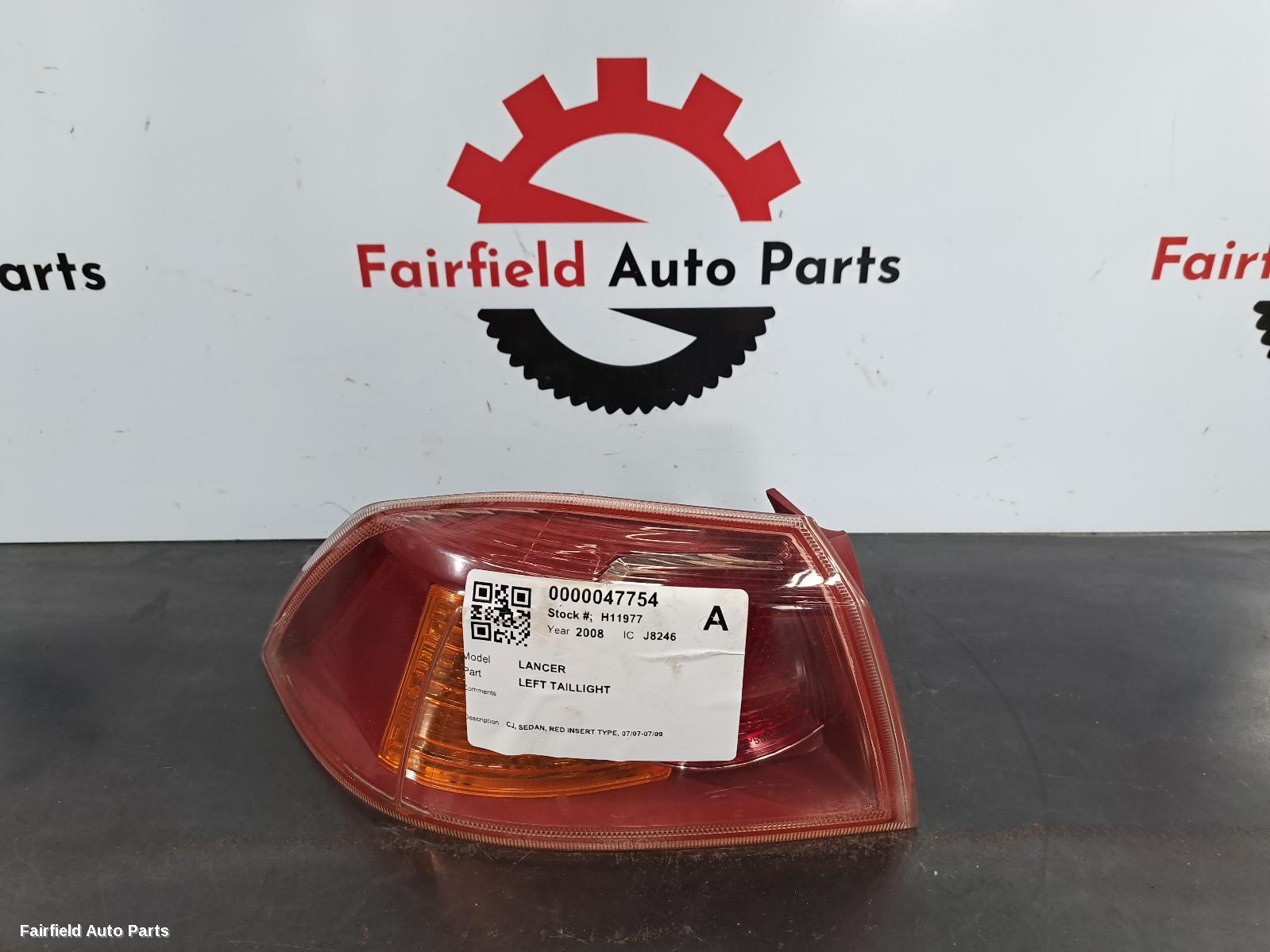 2008 Mitsubishi Lancer Left Taillight