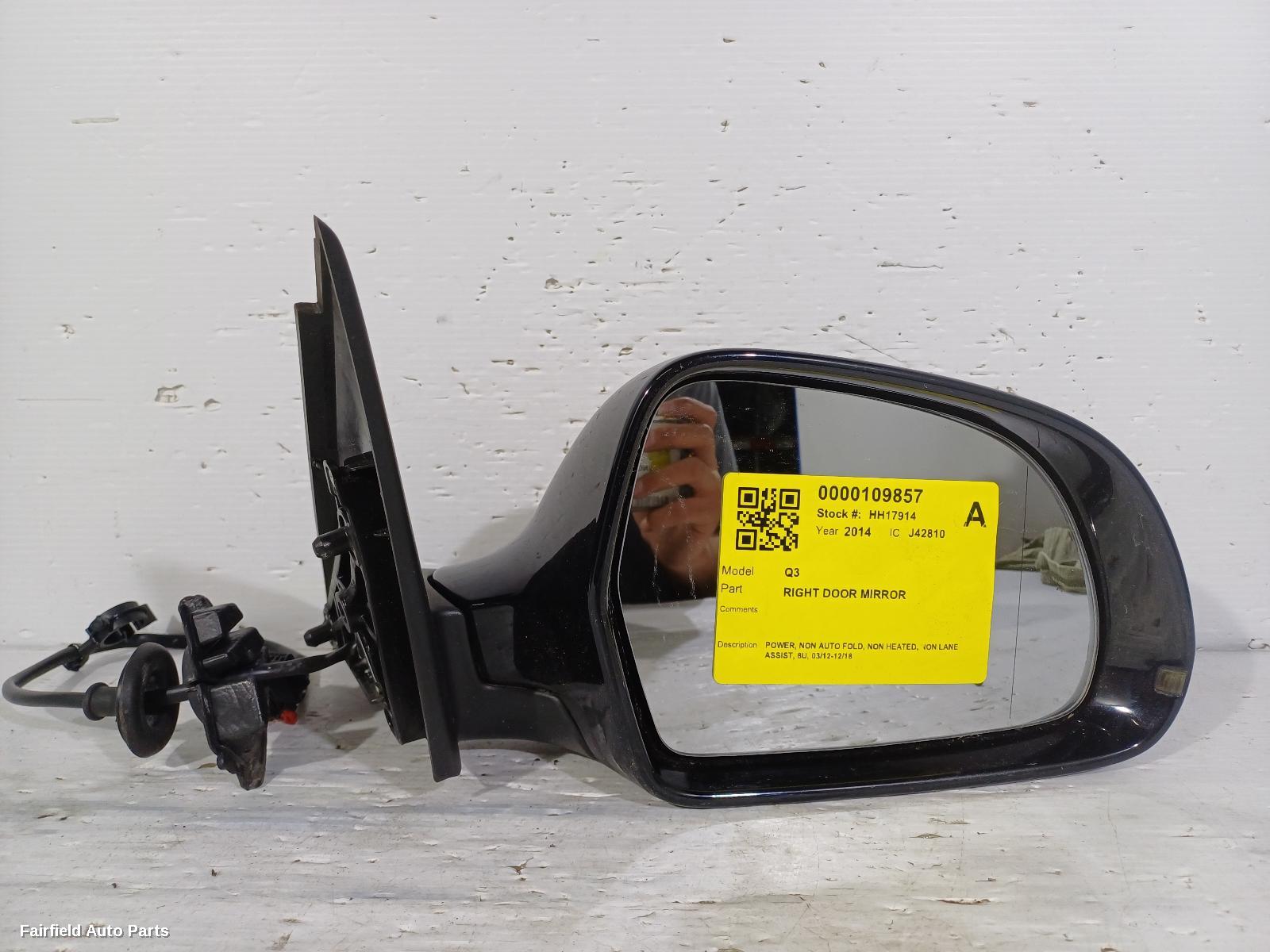 2012-2018 Audi Q3 Right Door Mirror