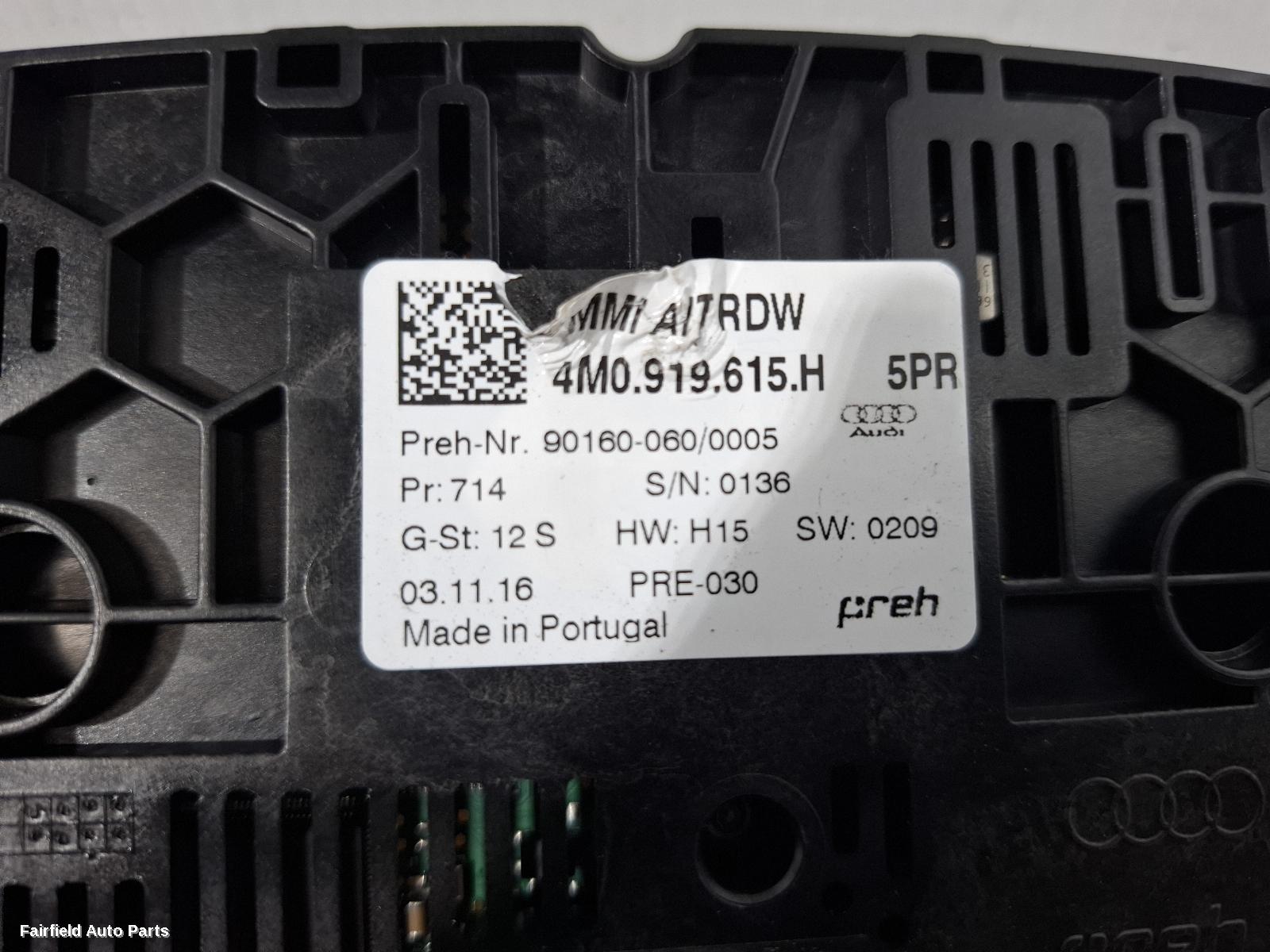 2015-2020 Audi Q7 Radio Cd Dvd Sat Tv