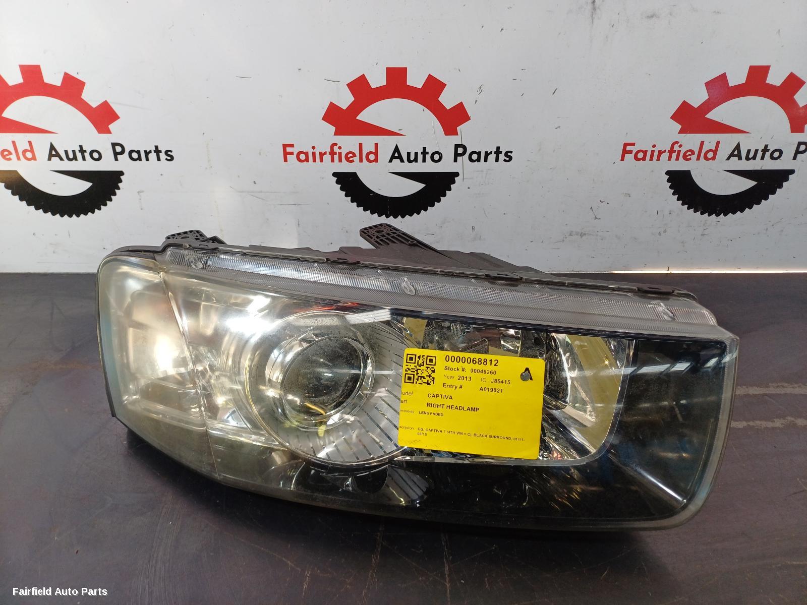 2011-2015 Holden Captiva Right Headlamp
