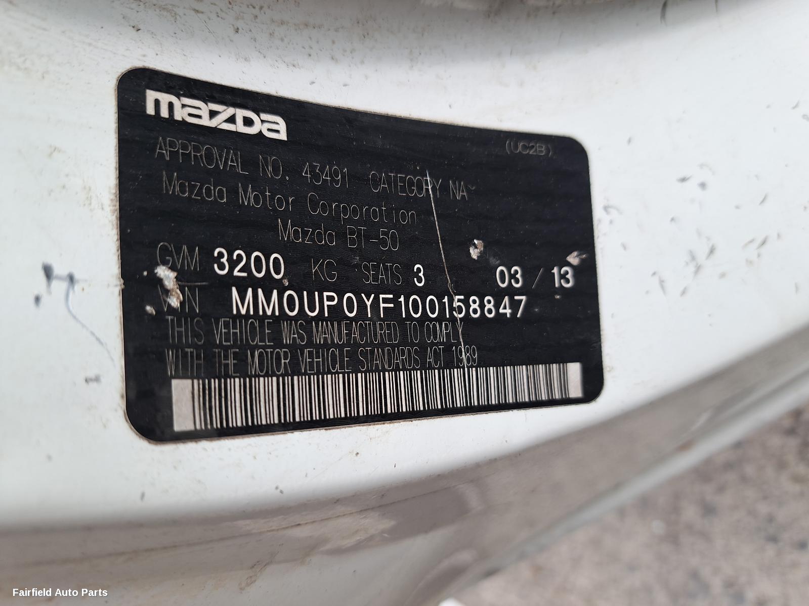 2011-2020 Mazda Bt50 Radio Cd Dvd Sat Tv