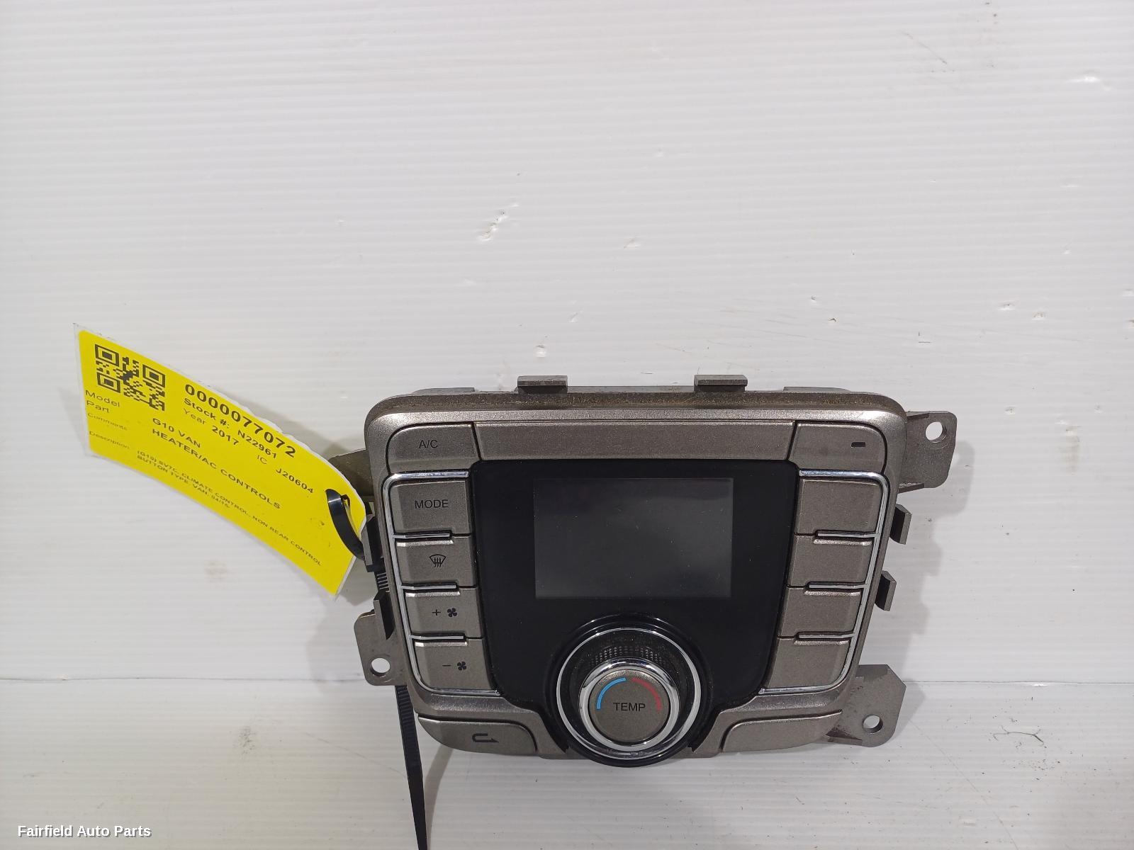 2015-2024 Ldv G10 Heater Ac Controls