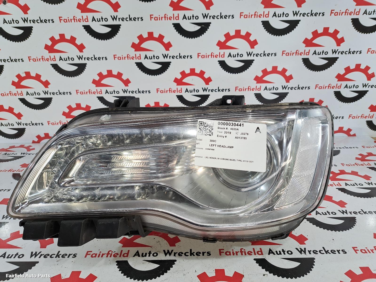 2019 Chrysler 300c Left Headlamp
