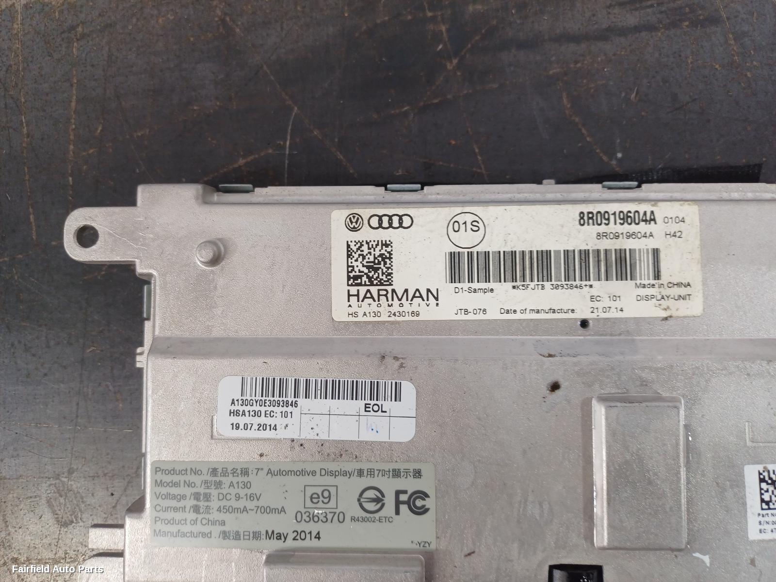 2009-2016 Audi A5 Radio Cd Dvd Sat Tv