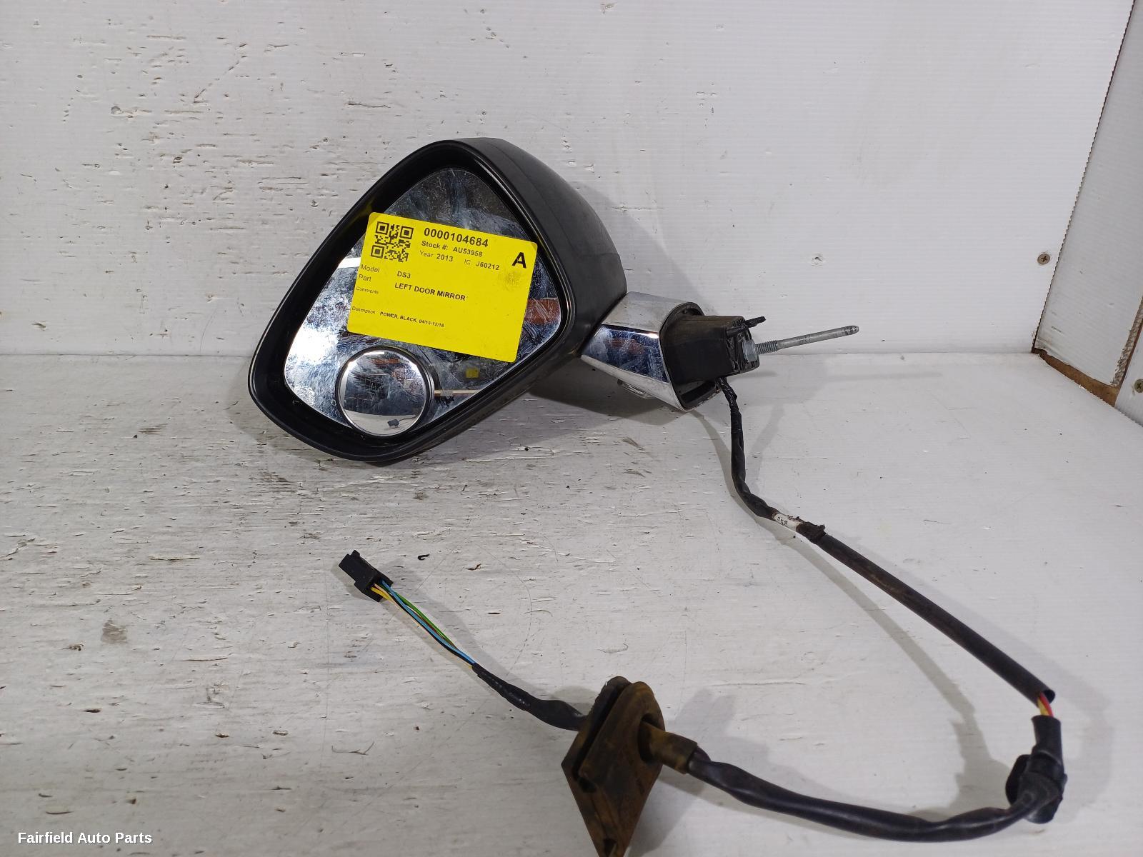 2010-2016 Citroen Ds3 Left Door Mirror