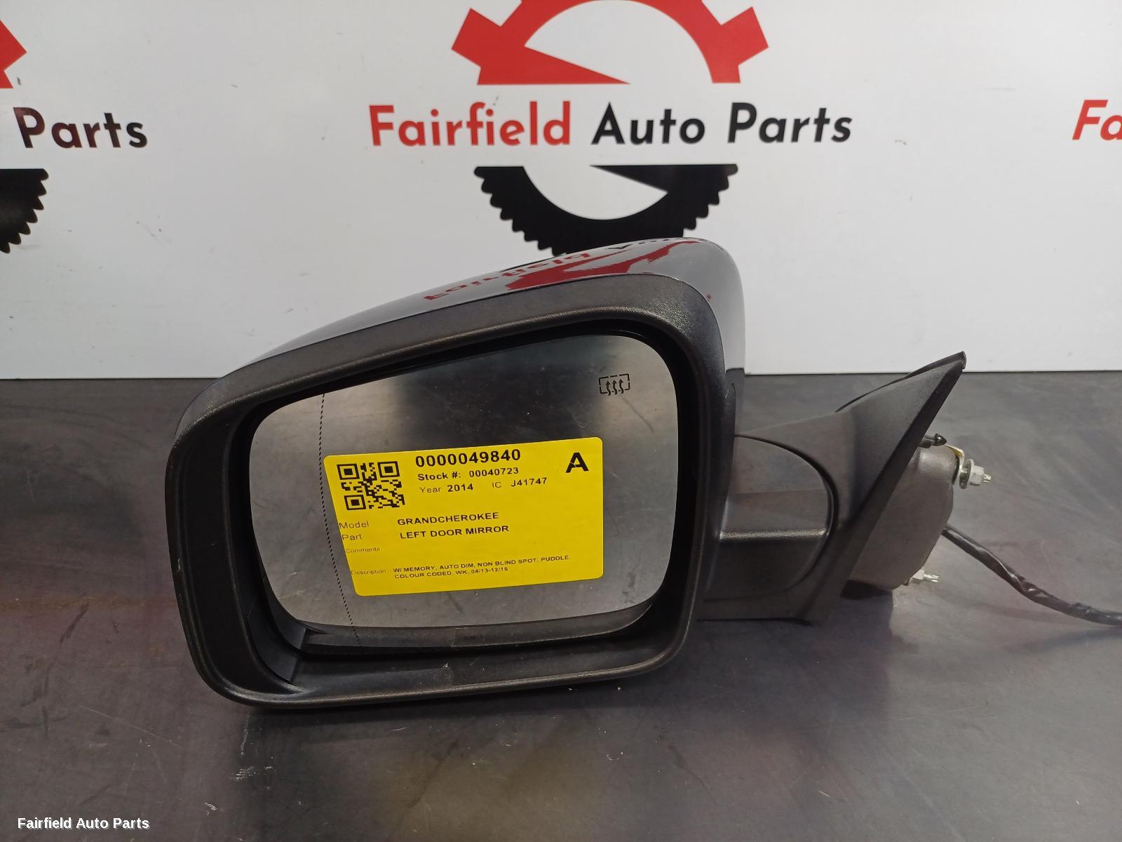 2014 Jeep Grandcherokee Left Door Mirror