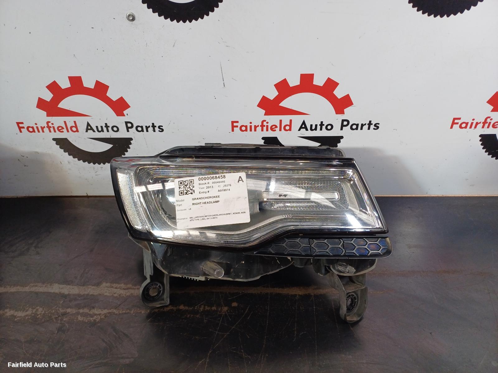 2013-2016 Jeep Grandcherokee Right Headlamp
