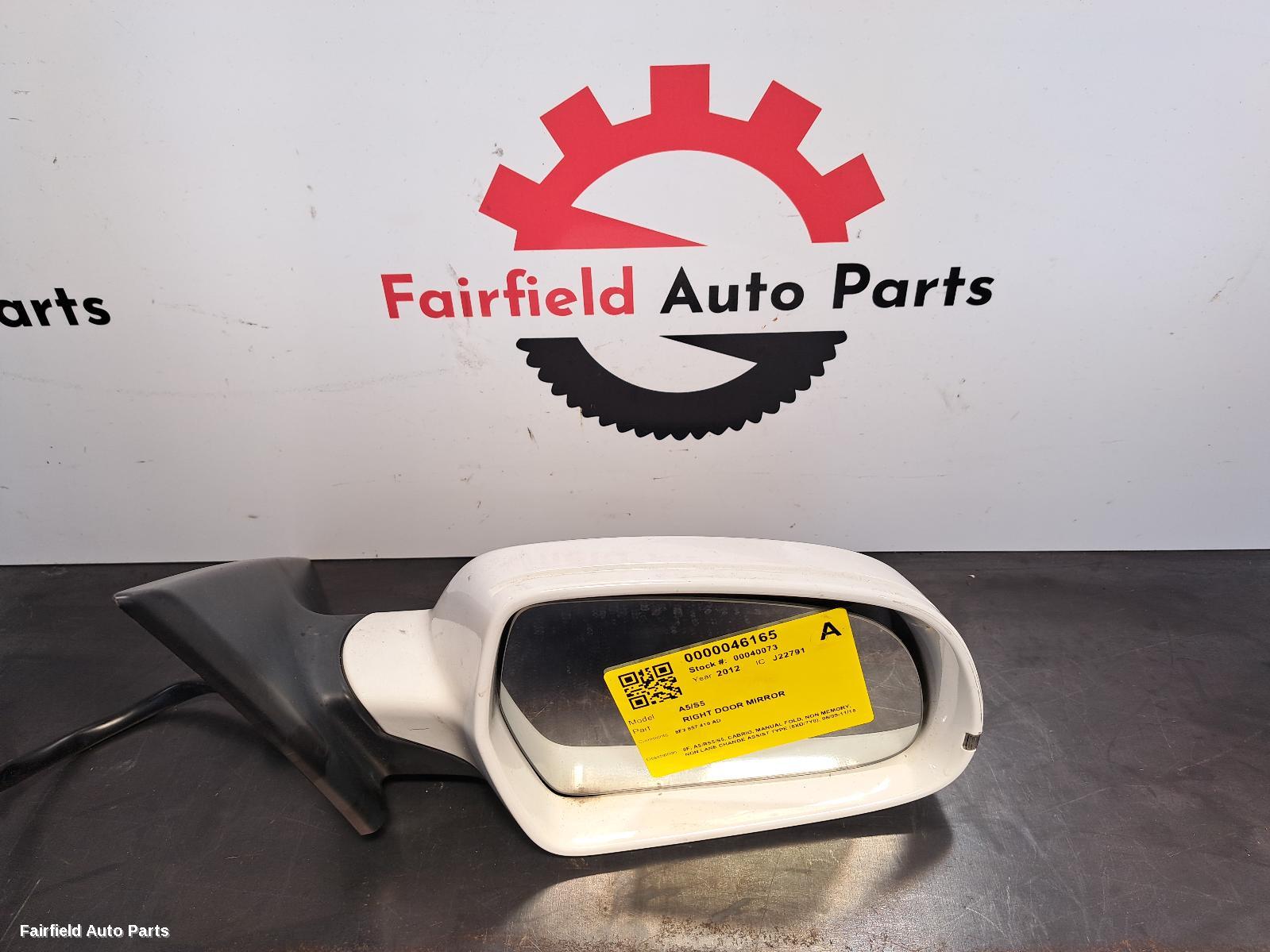 2009-2016 Audi A5 Right Door Mirror
