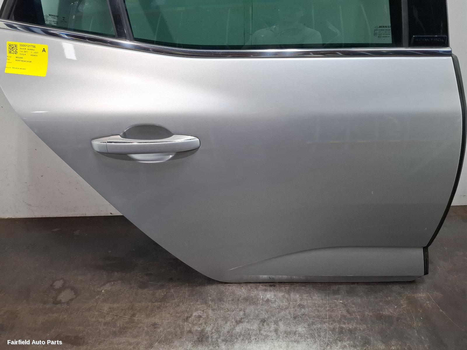 2016-2020 Renault Megane Right Rear Door Sliding