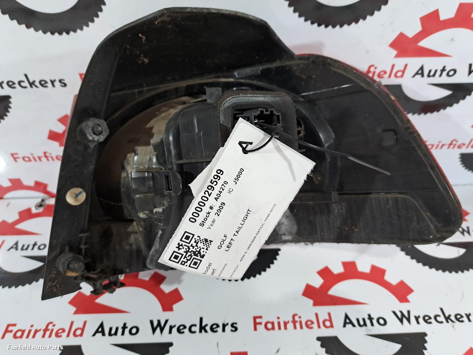 2009 Volkswagen Golf Left Taillight