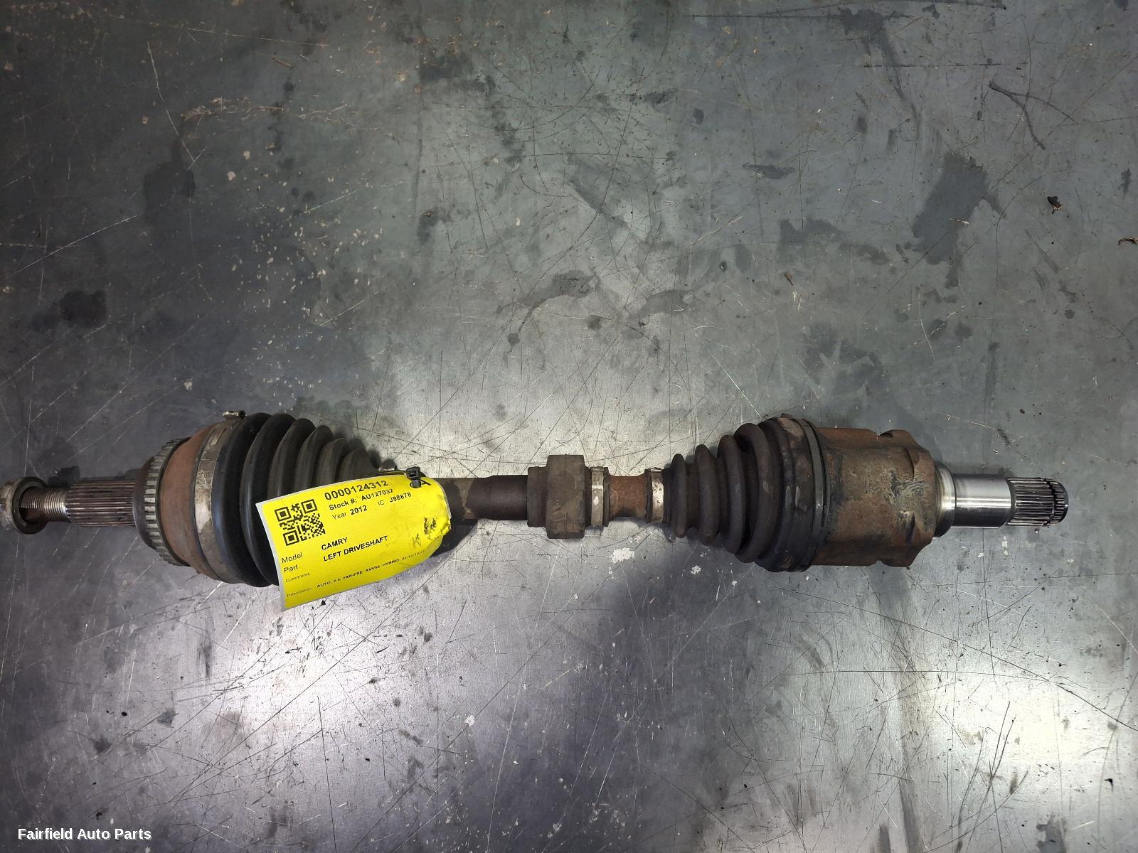 2012-2017 Toyota Camry Left Driveshaft