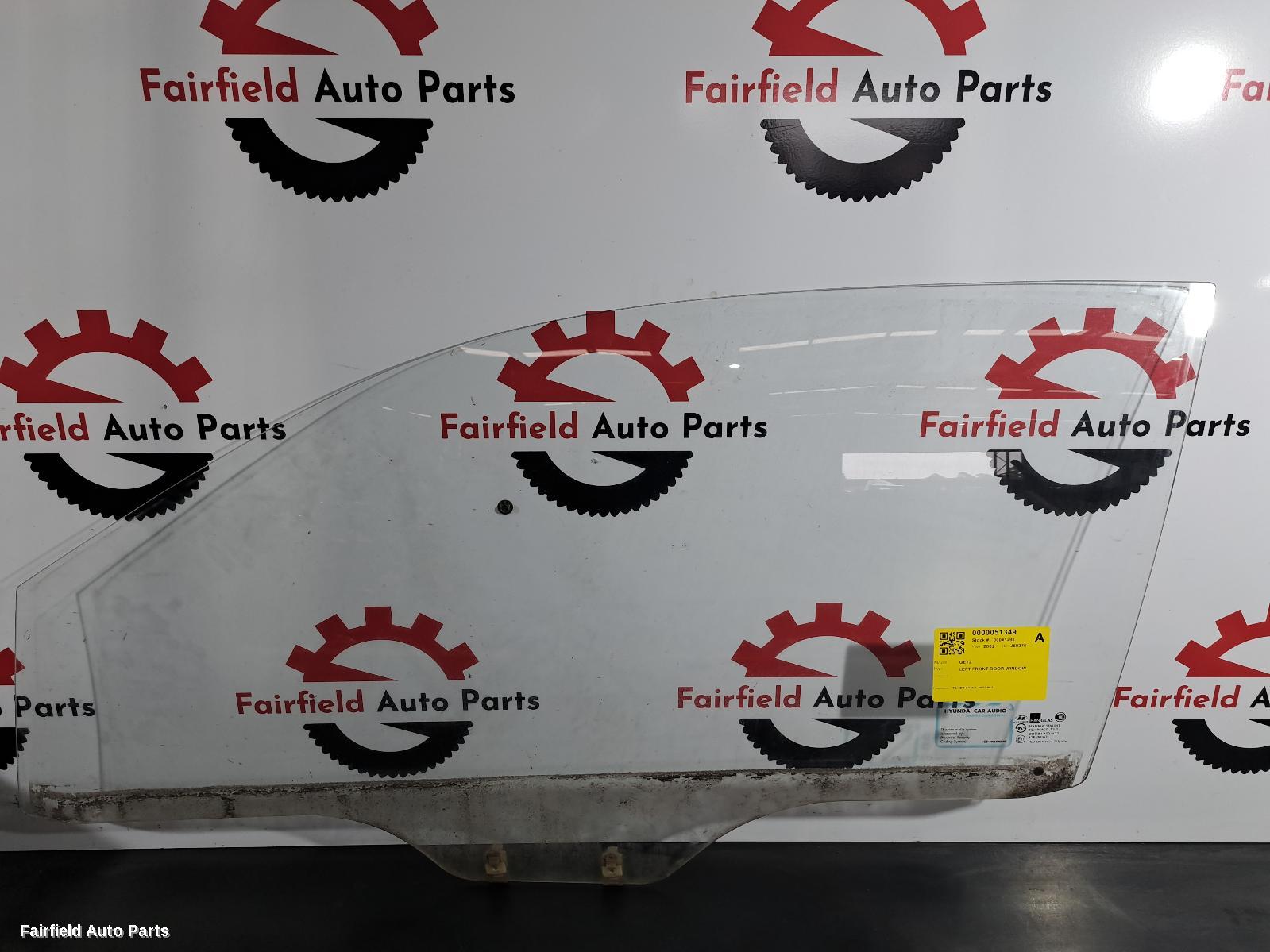 2002 Hyundai Getz Left Front Door Window