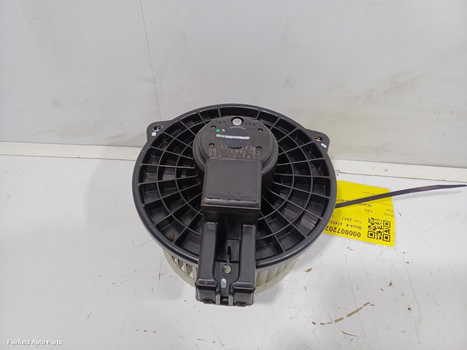 2015-2026 Mazda Cx3 Heater Fan Motor